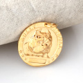 Tags de cães personalizados Bulldog Bronze Nome da marca Plating 24K Medalha de identidade de cães de estimação de ouro 24k